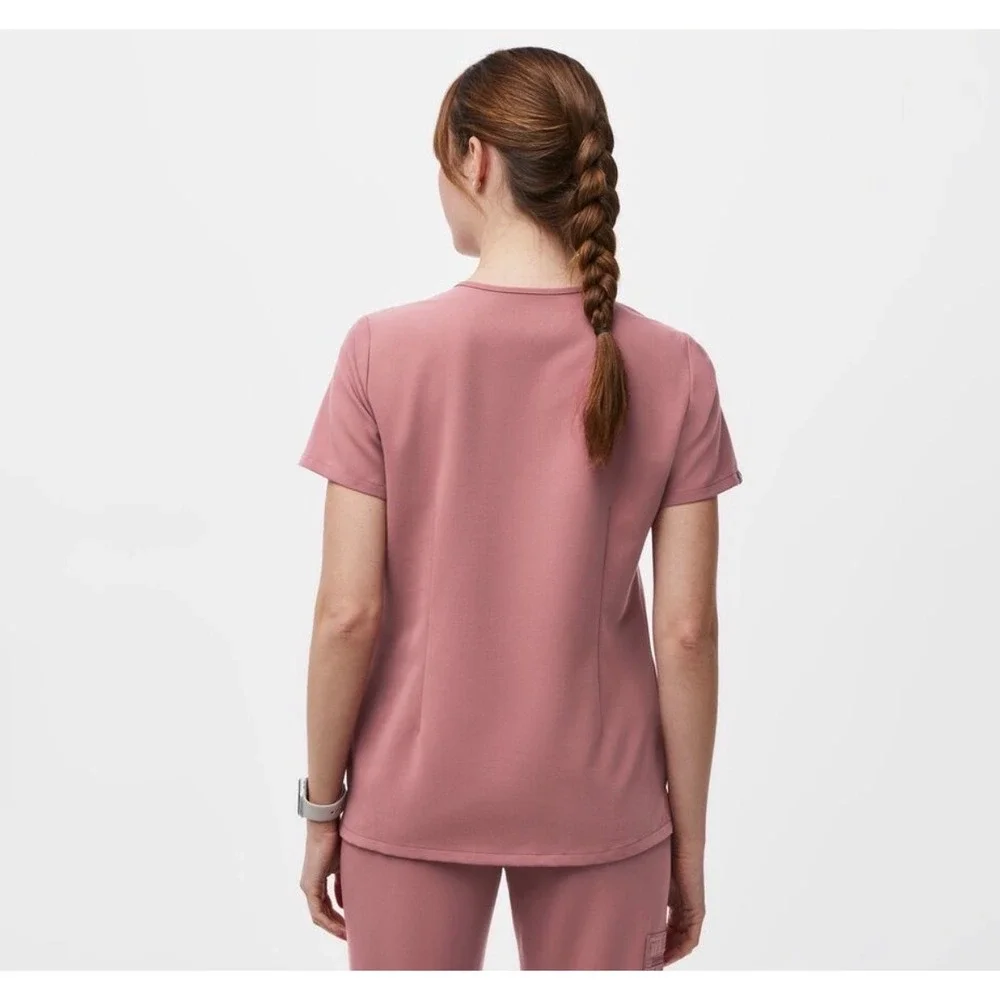 FIGS Catarina Top Zamora Jogger Scrub Set Mauve Pink XS